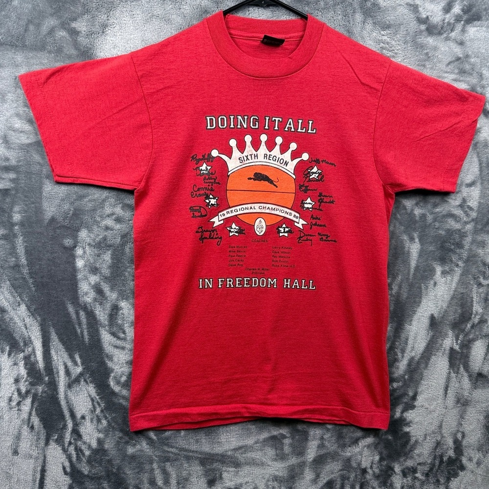 Screen Stars T-Shirt Mens Medium Red 1988 Regional